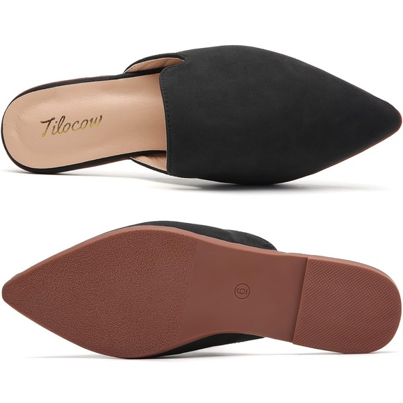 NWOT Black Faux Suede Tilocow Mules - Women’s size 8 - Picture 3 of 9